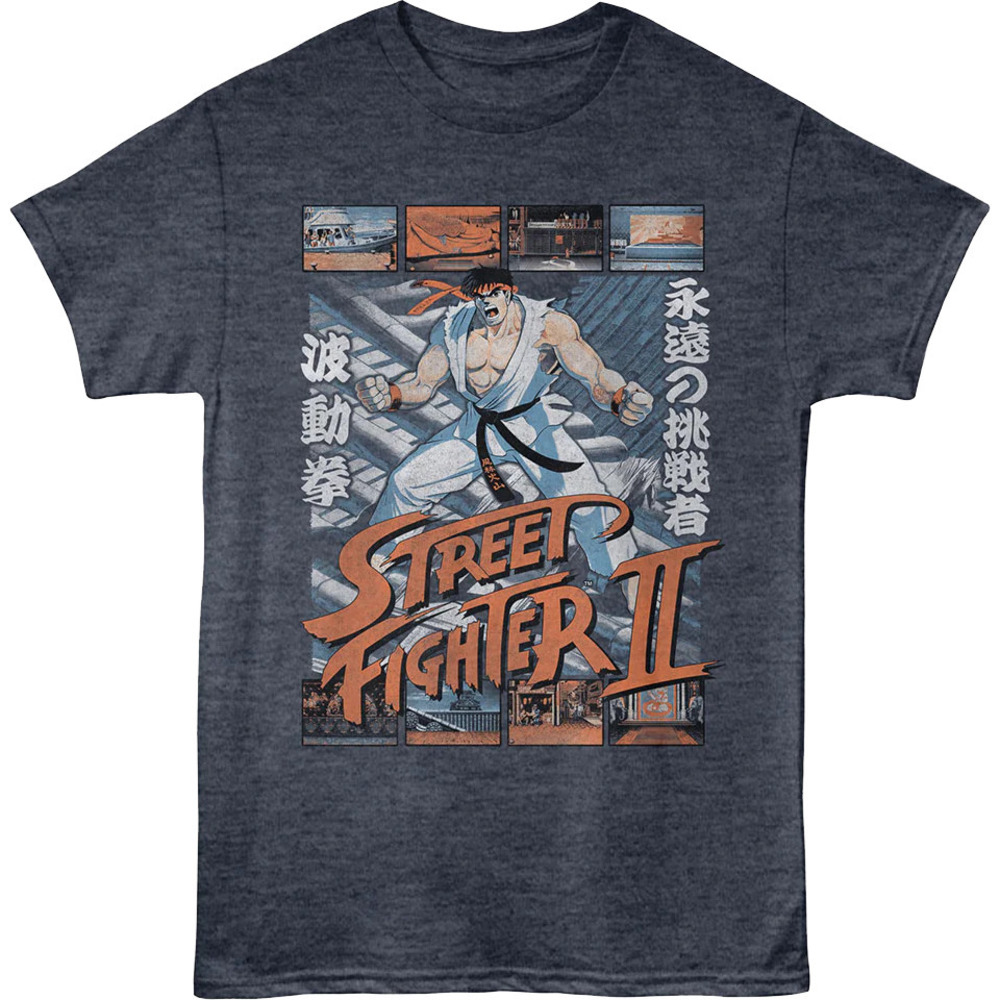 Ryu Fight Scenes Street Fighter Ii Tshirt